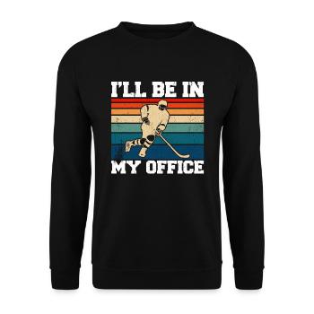 Ice Hockey Saying for Ice Hockey Players - Unisex Sweatshirt - black - Front - Alina (178cm) & Michal (187cm)