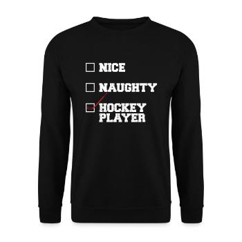 Ice Hockey Saying for Ice Hockey Players - Unisex Sweatshirt - black - Front - Alina (178cm) & Michal (187cm)