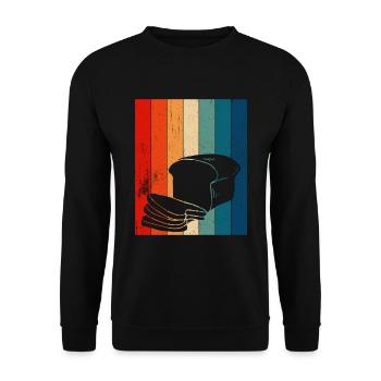 Cuisson du pain Boulangerie Boulangerie Fabrication du pain - Sweat-shirt Unisexe - noir - Devant - Alina (178cm) & Michal (187cm)