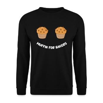 Cuisson du pain Boulangerie Boulangerie Fabrication du pain - Sweat-shirt Unisexe - noir - Devant - Alina (178cm) & Michal (187cm)