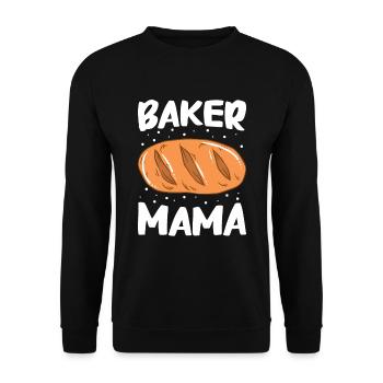 Cuisson du pain Boulangerie Boulangerie Fabrication du pain - Sweat-shirt Unisexe - noir - Devant - Alina (178cm) & Michal (187cm)