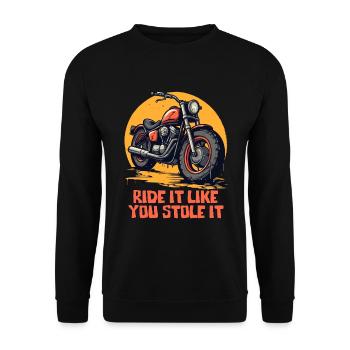Conduisez-le comme volé : caferacer bike moto - Sweat-shirt Unisexe - noir - Devant - Alina (178cm) & Michal (187cm)