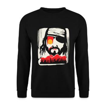 The Natural Wrestling Pirate of Art - Unisex Sweatshirt - black - Front - Alina (178cm) & Michal (187cm)