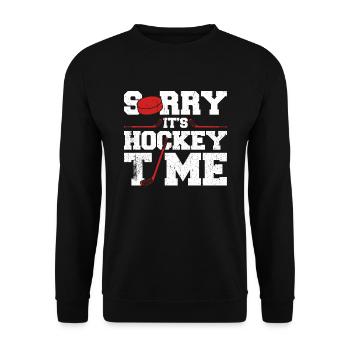 Ice Hockey Saying for Ice Hockey Players - Unisex Sweatshirt - black - Front - Alina (178cm) & Michal (187cm)
