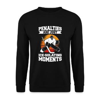 Ice Hockey Saying for Ice Hockey Players - Unisex Sweatshirt - black - Front - Alina (178cm) & Michal (187cm)