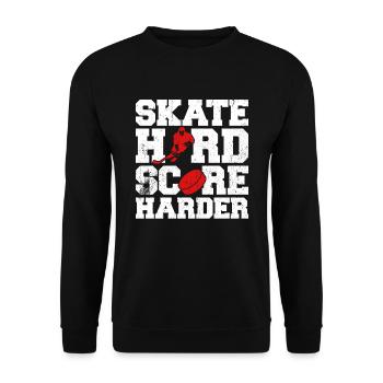 Dicton de hockey sur glace pour les joueurs de hockey sur glace - Sweat-shirt Unisexe - noir - Devant - Alina (178cm) & Michal (187cm)