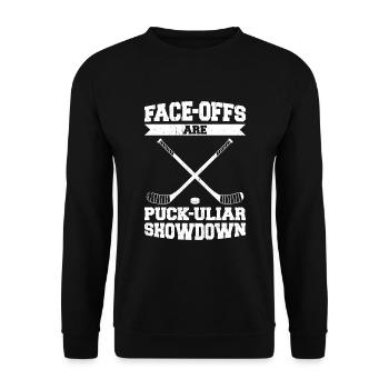 Dicton de hockey sur glace pour les joueurs de hockey sur glace - Sweat-shirt Unisexe - noir - Devant - Alina (178cm) & Michal (187cm)