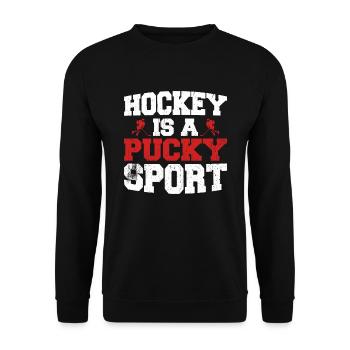 Dicton de hockey sur glace pour les joueurs de hockey sur glace - Sweat-shirt Unisexe - noir - Devant - Alina (178cm) & Michal (187cm)