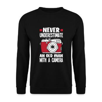 Drôle Photographie Photographe Photographe Cadeau - Sweat-shirt Unisexe - noir - Devant - Alina (178cm) & Michal (187cm)