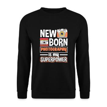 Funny Photography Photographer Photographer Gift - Unisex Sweatshirt - black - Front - Alina (178cm) & Michal (187cm)