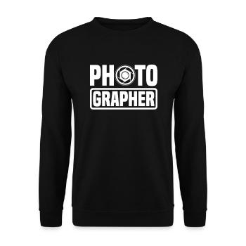 Drôle Photographie Photographe Photographe Cadeau - Sweat-shirt Unisexe - noir - Devant - Alina (178cm) & Michal (187cm)