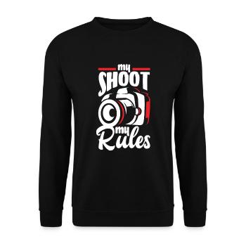 Drôle Photographie Photographe Photographe Cadeau - Sweat-shirt Unisexe - noir - Devant - Alina (178cm) & Michal (187cm)