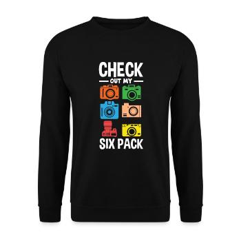 Drôle Photographie Photographe Photographe Cadeau - Sweat-shirt Unisexe - noir - Devant - Alina (178cm) & Michal (187cm)