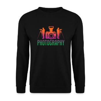 Drôle Photographie Photographe Photographe Cadeau - Sweat-shirt Unisexe - noir - Devant - Alina (178cm) & Michal (187cm)