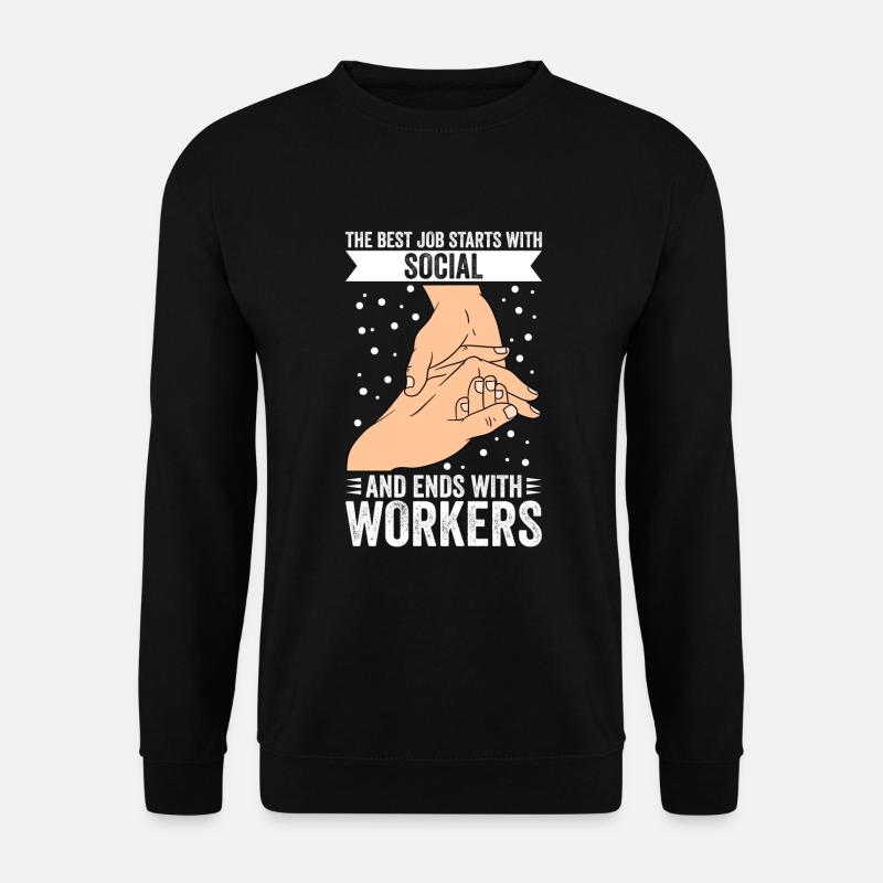 Sozialarbeiter Straßenarbeiter Streetworker - Unisex Pullover - Schwarz