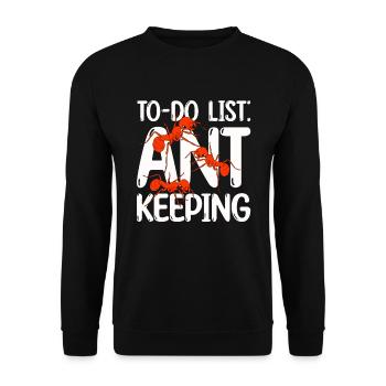 Antkeeping Ameisenzucht Ameisen - Unisex Pullover - Schwarz - Vorne - Alina (178cm) & Michal (187cm)