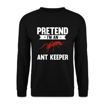 Antkeeping Ameisenzucht Ameisen - Unisex Pullover - Schwarz - Vorne - Alina (178cm) & Michal (187cm)