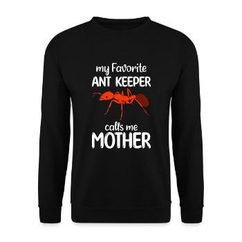 Antkeeping Ameisenzucht Ameisen - Unisex Pullover - Schwarz - Vorne - Alina (178cm) & Michal (187cm)