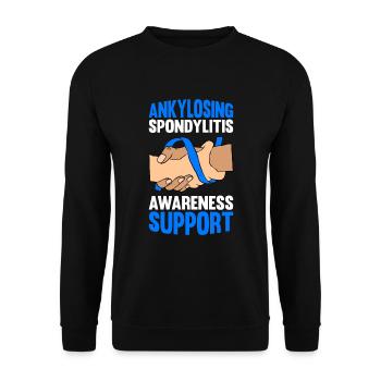 Spondylarthrite ankylosante, spondylarthrite ankylosante - Sweat-shirt Unisexe - noir - Devant - Alina (178cm) & Michal (187cm)