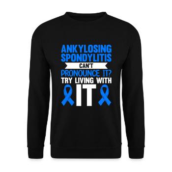 Spondylarthrite ankylosante, spondylarthrite ankylosante - Sweat-shirt Unisexe - noir - Devant - Alina (178cm) & Michal (187cm)
