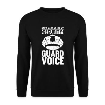 Security Clothing Security Accessories - Unisex Sweatshirt - black - Front - Alina (178cm) & Michal (187cm)
