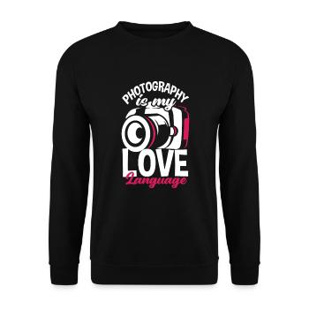 Drôle Photographie Photographe Photographe Cadeau - Sweat-shirt Unisexe - noir - Devant - Alina (178cm) & Michal (187cm)