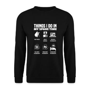 Drôle Photographie Photographe Photographe Cadeau - Sweat-shirt Unisexe - noir - Devant - Alina (178cm) & Michal (187cm)