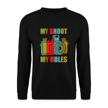 Drôle Photographie Photographe Photographe Cadeau - Sweat-shirt Unisexe - noir - Devant - Alina (178cm) & Michal (187cm)