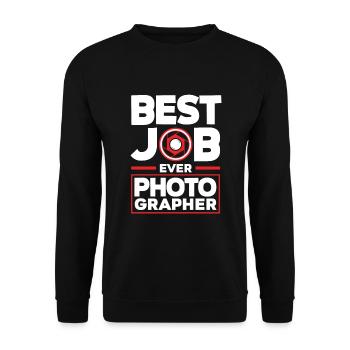Drôle Photographie Photographe Photographe Cadeau - Sweat-shirt Unisexe - noir - Devant - Alina (178cm) & Michal (187cm)
