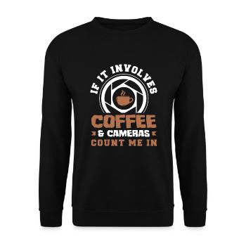 Drôle Photographie Photographe Photographe Cadeau - Sweat-shirt Unisexe - noir - Devant - Alina (178cm) & Michal (187cm)