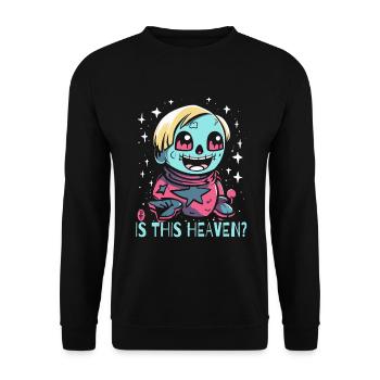 Est-ce que c’est le paradis, une poupée d’anime folle - Sweat-shirt Unisexe - noir - Devant - Alina (178cm) & Michal (187cm)