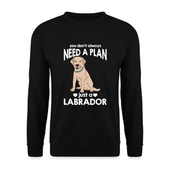 Labrador Dog Labrador Retriever - Unisex Sweatshirt - black - Front - Alina (178cm) & Michal (187cm)