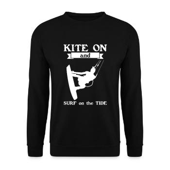 Kiteboarding Kitesurfer Kitesurfing Kiteboarder - Unisex Sweatshirt - black - Front - Alina (178cm) & Michal (187cm)