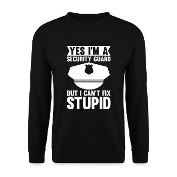 Security Clothing Security Accessories - Unisex Sweatshirt - black - Front - Alina (178cm) & Michal (187cm)