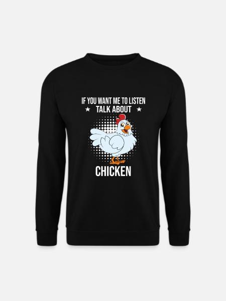 Funny Chicken Saying Chicken - Unisex Sweatshirt - black