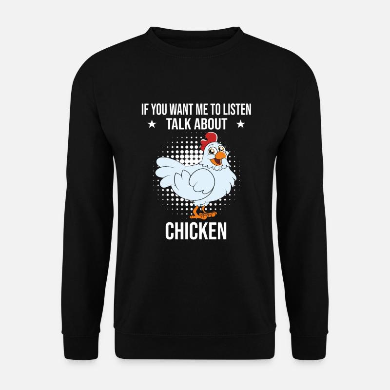 Funny Chicken Saying Chicken - Unisex Sweatshirt - black