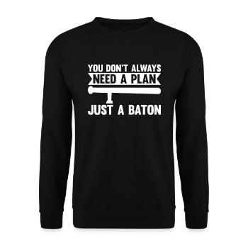 Security Clothing Security Accessories - Unisex Sweatshirt - black - Front - Alina (178cm) & Michal (187cm)