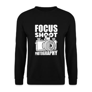 Drôle Photographie Photographe Photographe Cadeau - Sweat-shirt Unisexe - noir - Devant - Alina (178cm) & Michal (187cm)