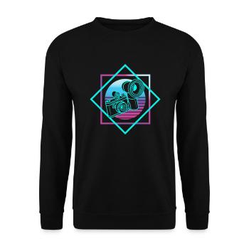 Drôle Photographie Photographe Photographe Cadeau - Sweat-shirt Unisexe - noir - Devant - Alina (178cm) & Michal (187cm)