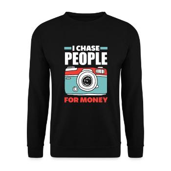 Drôle Photographie Photographe Photographe Cadeau - Sweat-shirt Unisexe - noir - Devant - Alina (178cm) & Michal (187cm)