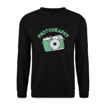 Drôle Photographie Photographe Photographe Cadeau - Sweat-shirt Unisexe - noir - Devant - Alina (178cm) & Michal (187cm)