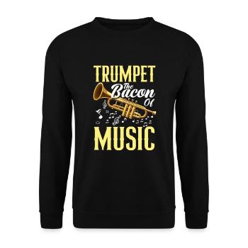 Trompete Trompeter Trompeten Spieler - Unisex Pullover - Schwarz - Vorne - Alina (178cm) & Michal (187cm)