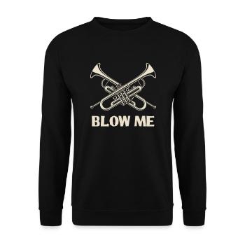 Trompete Trompeter Trompeten Spieler - Unisex Pullover - Schwarz - Vorne - Alina (178cm) & Michal (187cm)