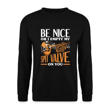 Trompete Trompeter Trompeten Spieler - Unisex Pullover - Schwarz - Vorne - Alina (178cm) & Michal (187cm)