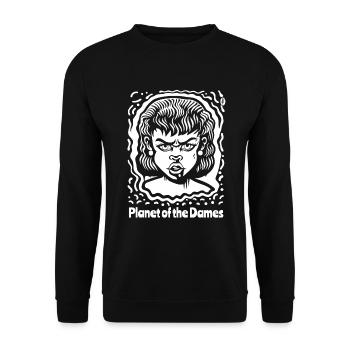 Ladies' Planet: Sci-Fi Fury - Unisex Sweatshirt - black - Front - Alina (178cm) & Michal (187cm)