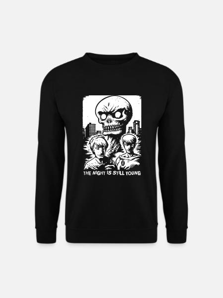 Die Nacht ist noch jung für Horror - Unisex Pullover - Schwarz