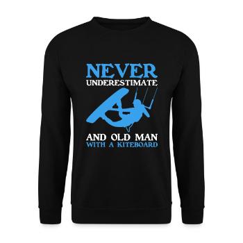 Kiteboarding Kitesurfer Kitesurfing Kiteboarder - Unisex Sweatshirt - black - Front - Alina (178cm) & Michal (187cm)