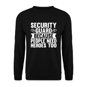 Security Clothing Security Accessories - Unisex Sweatshirt - black - Front - Alina (178cm) & Michal (187cm)