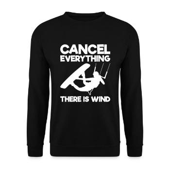 Kiteboarding Kitesurfer Kitesurfing Kiteboarder - Unisex Sweatshirt - black - Front - Alina (178cm) & Michal (187cm)