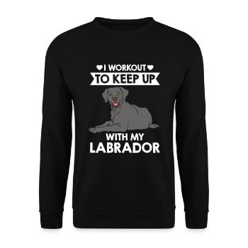 Labrador Dog Labrador Retriever - Unisex Sweatshirt - black - Front - Alina (178cm) & Michal (187cm)